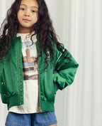 Green baseball bomber jacket