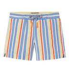 Short de bain à rayures multicolores