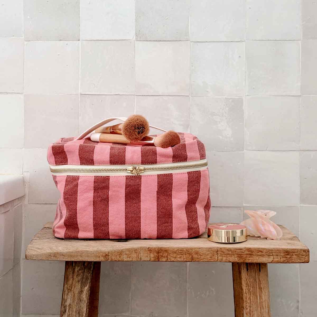 Vanity Oona rayures Brick / Pink