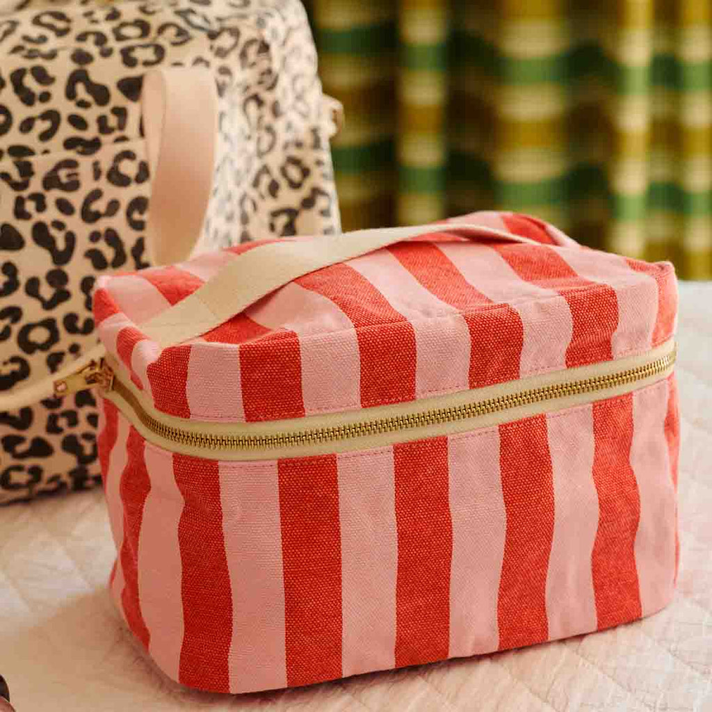 Vanity Oona rayures candy pink / rouge