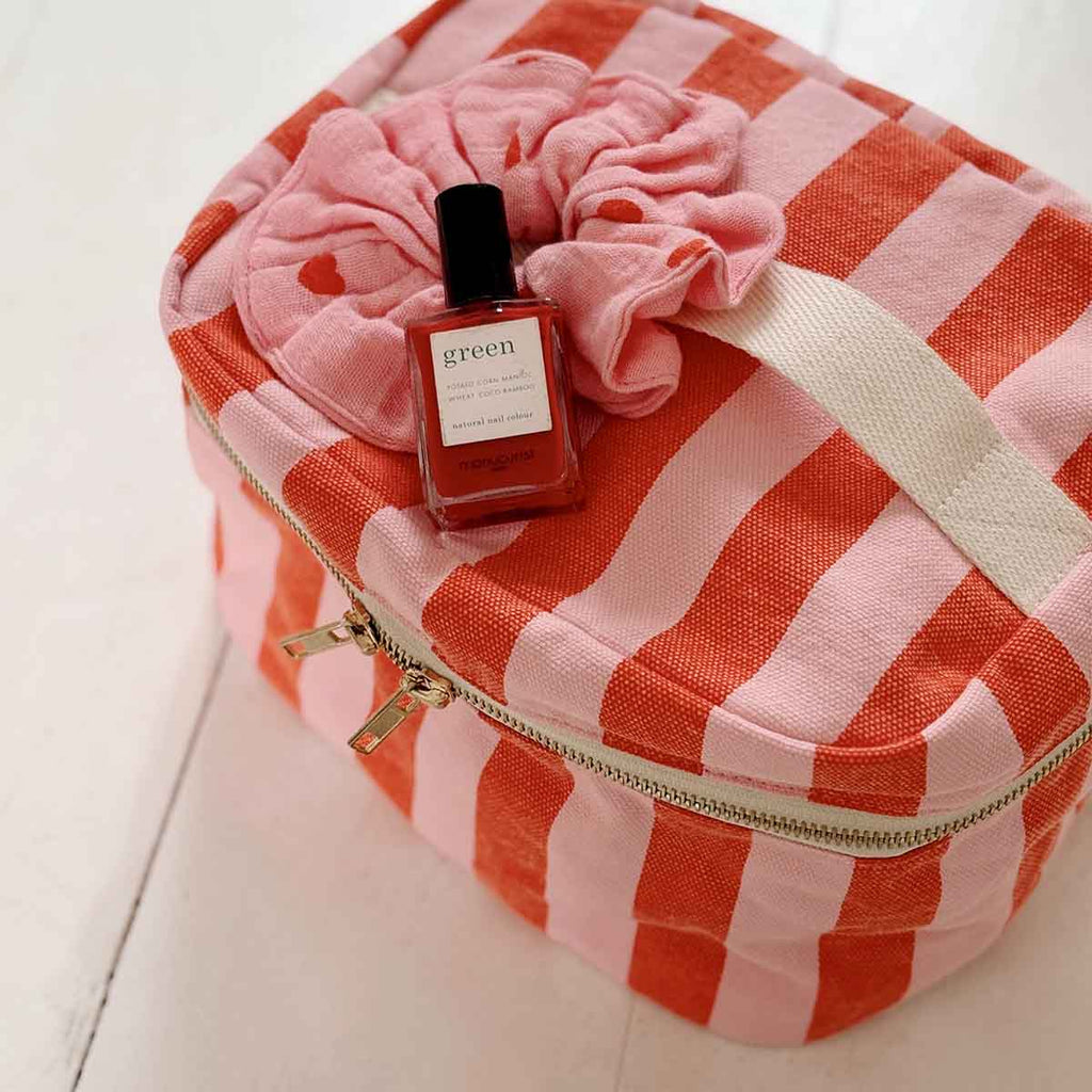 Vanity Oona rayures candy pink / rouge