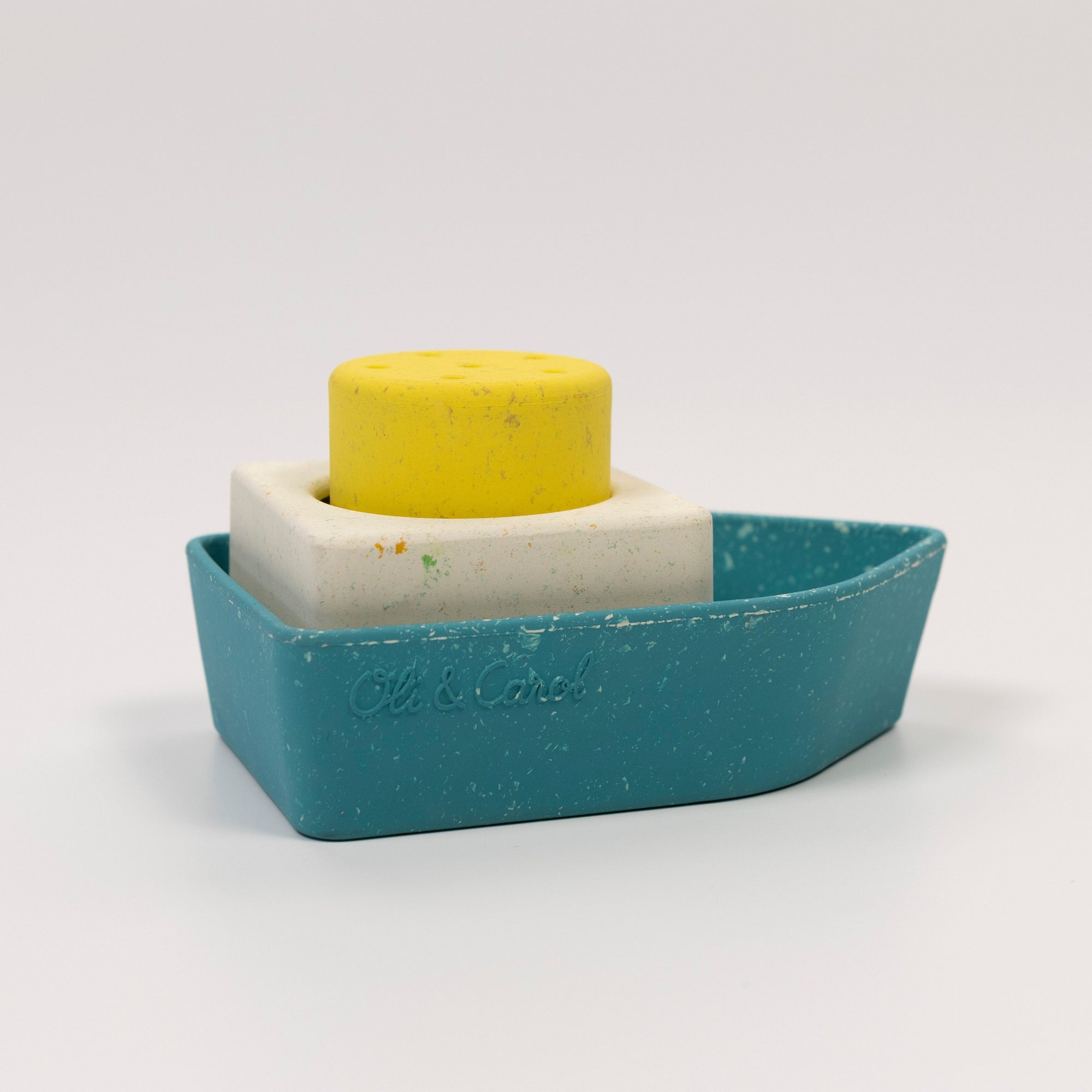 Upcycled Rubber Bath Toy Boat Yellow