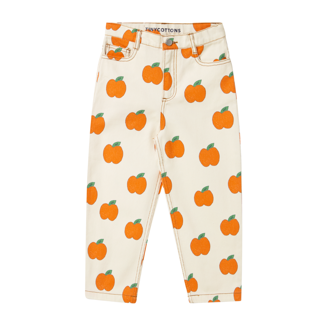 Apples printed jeans