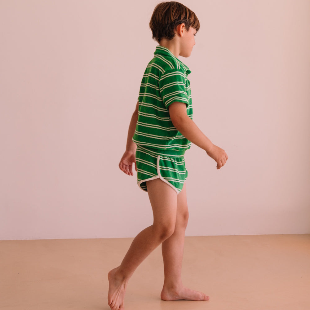 Juju Summer Green Stripes Shorts