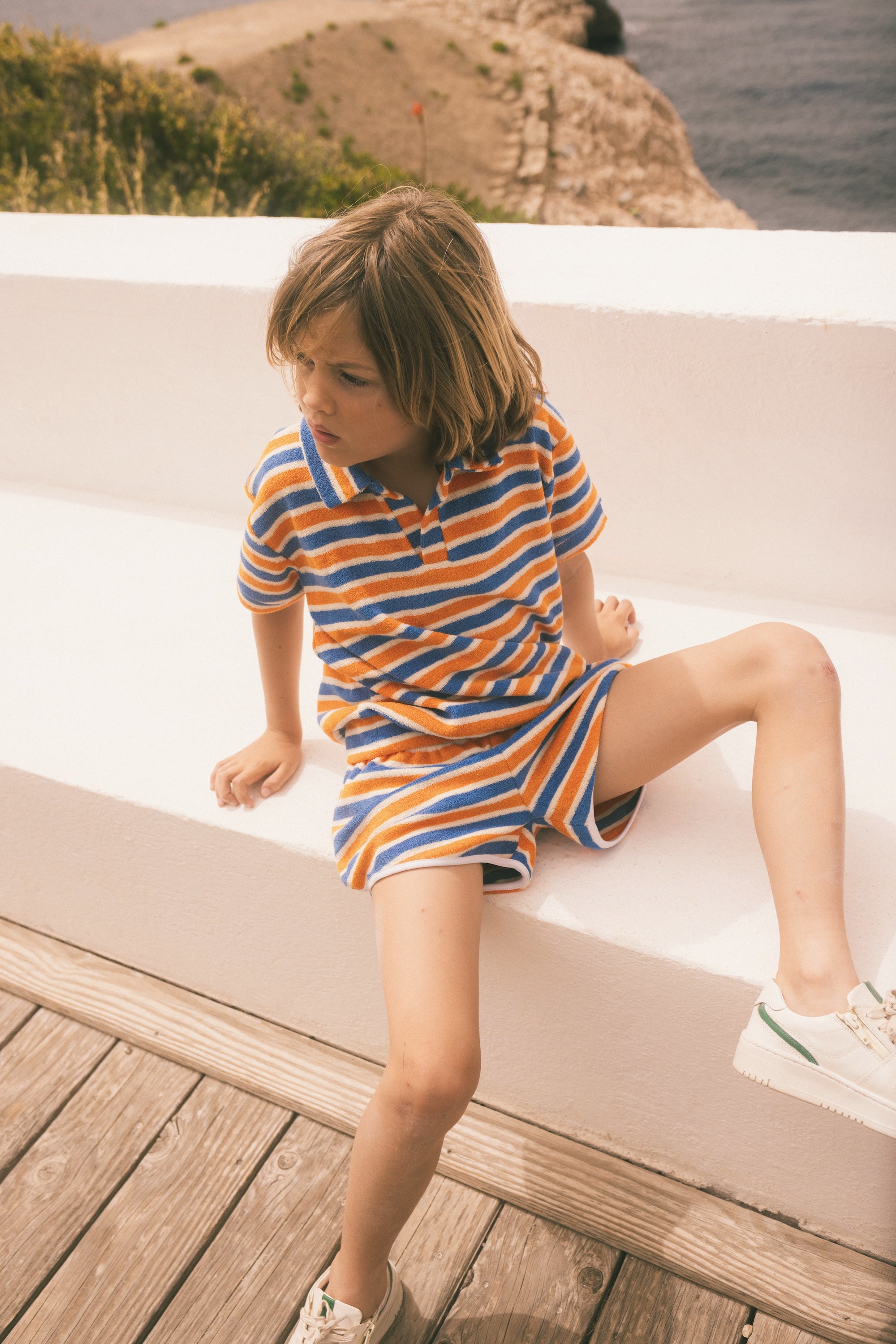 Juju Sun Stripes Terry Cloth Shorts