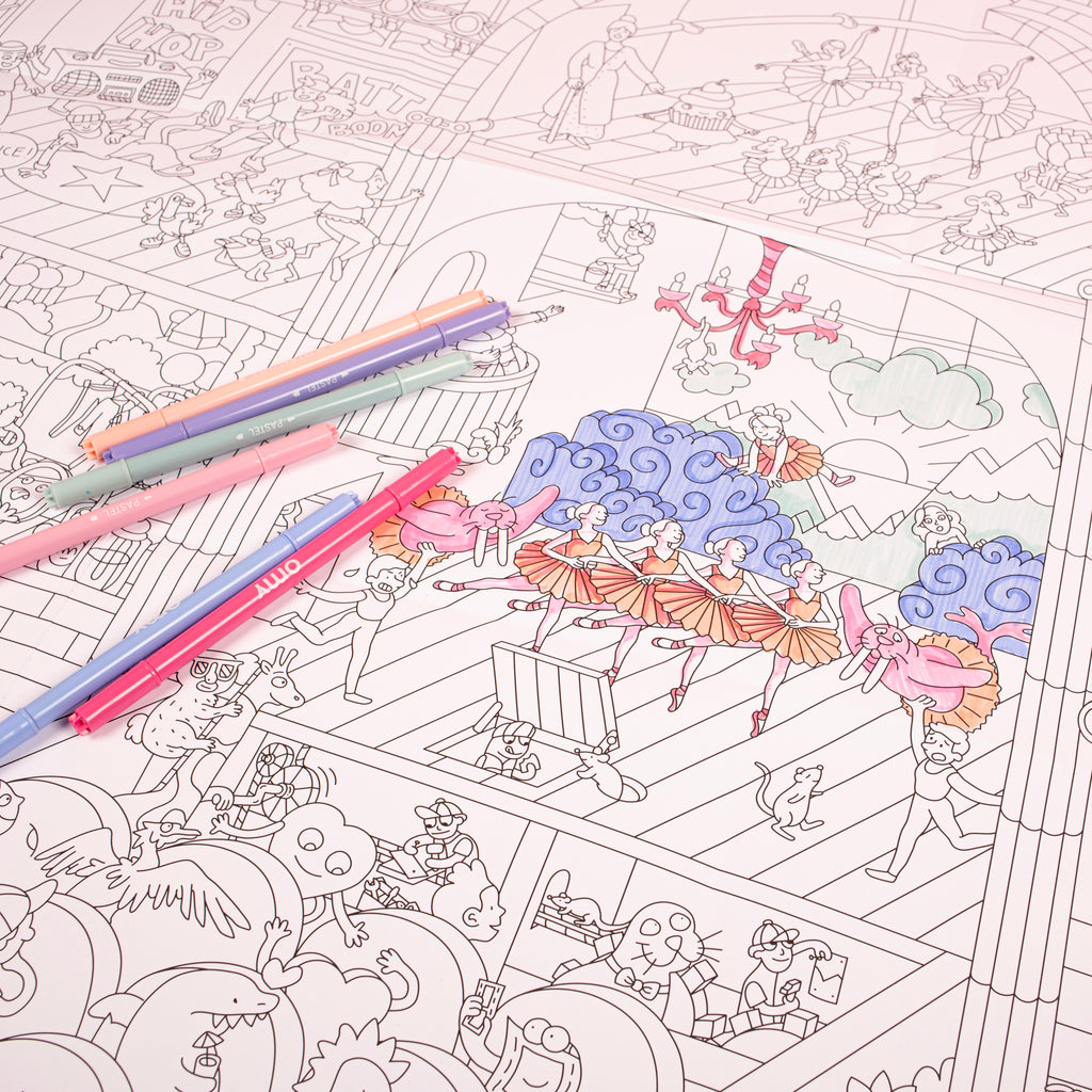 COLORING POSTER - DANCE