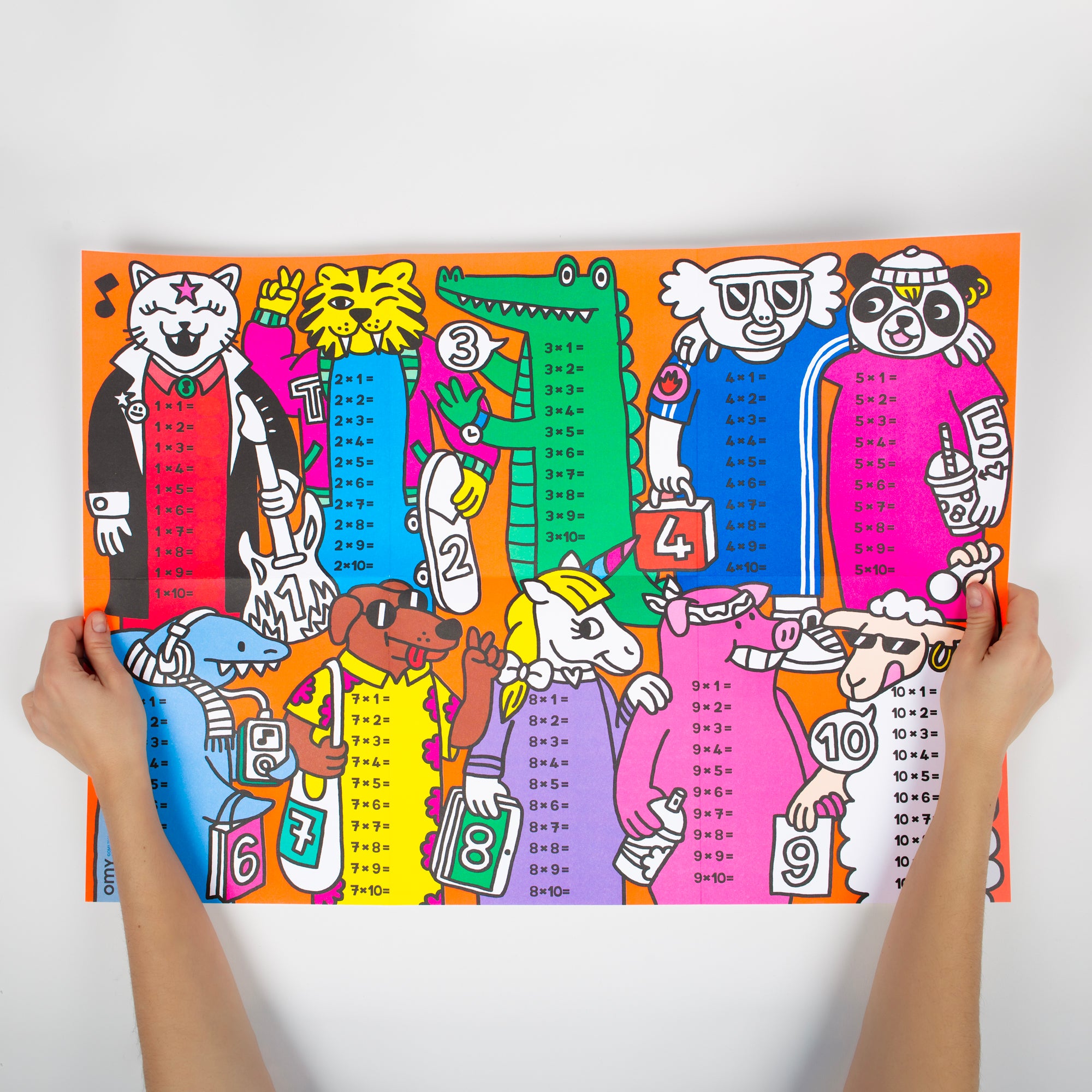 Jeux enfant POSTER & STICKERS - MULTIPLICATION OMY