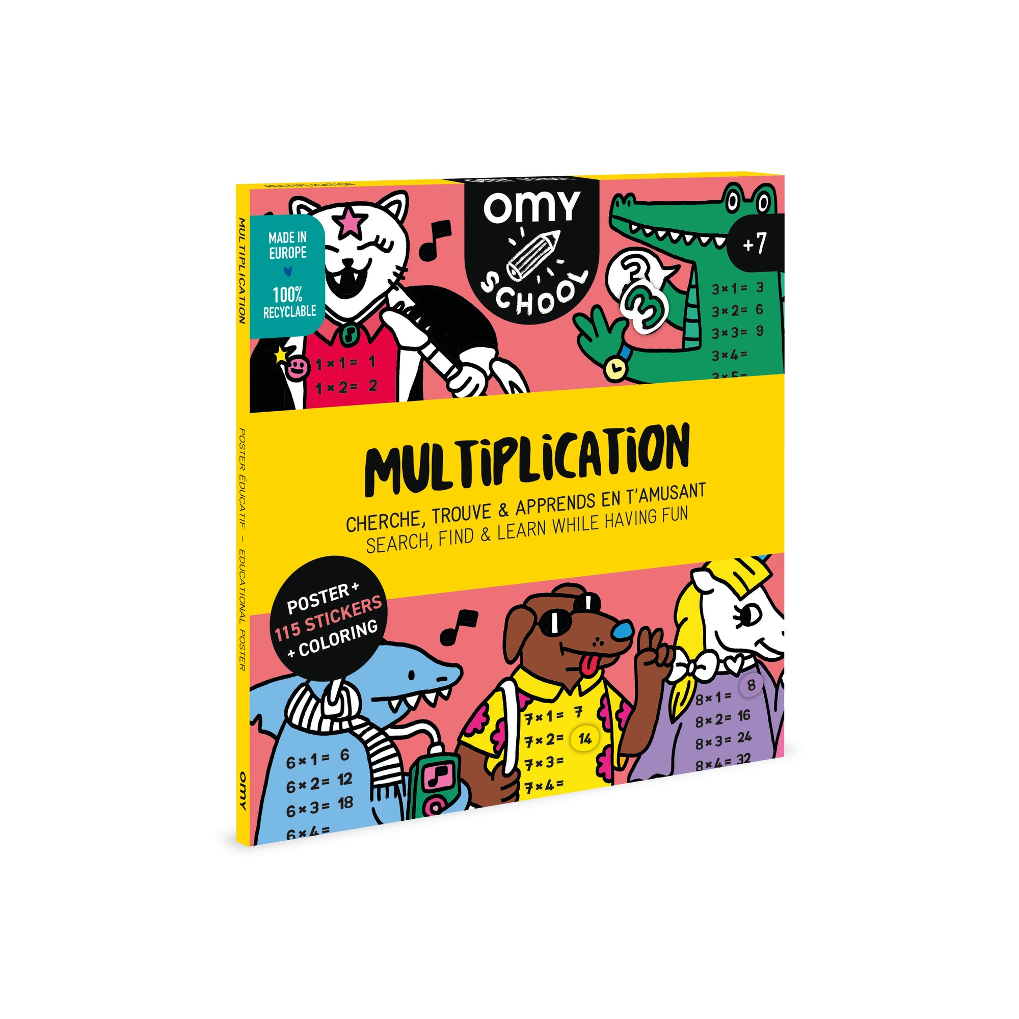 Jeux enfant POSTER & STICKERS - MULTIPLICATION OMY