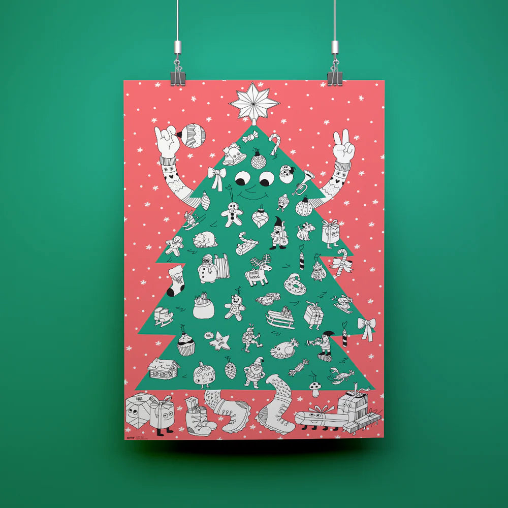 Giant Coloring Poster - Giant Christmas Tree