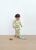 Pantalon Bébé en Maille Côtelée à Oranges