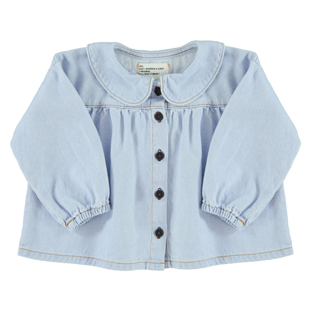 CLAUDINE CLAUDINE COLLE BLOUS LIBER BLUE DENIM