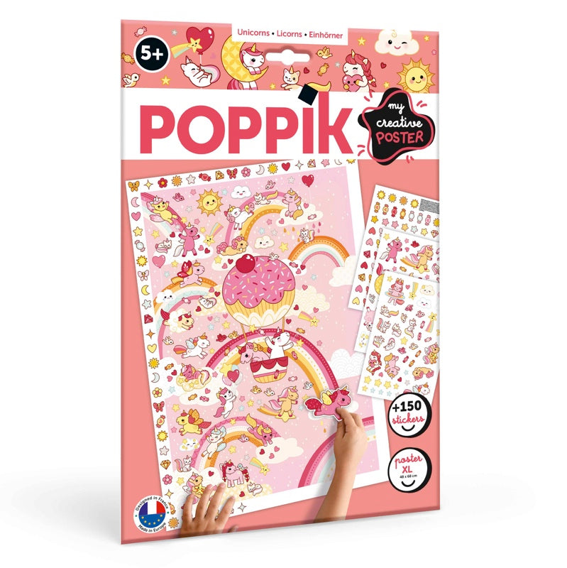 Creative poster + 150 stickers dinosaurs
