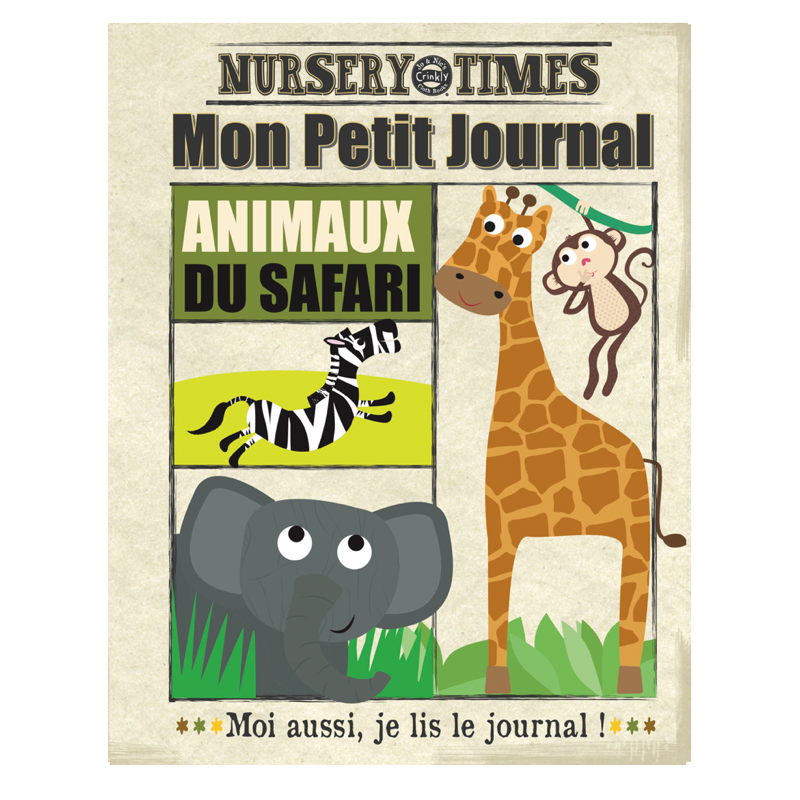 Livre tissu pour bébé ANIMAUX DU SAFARI