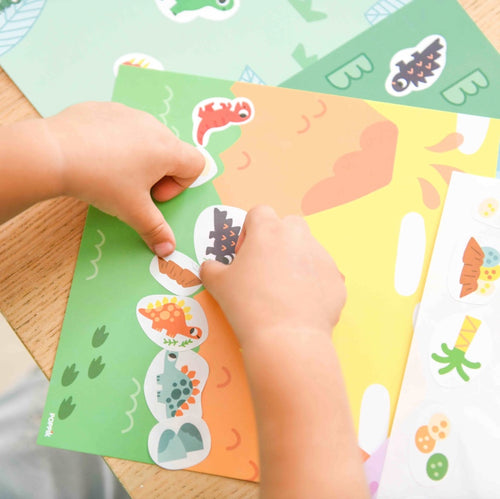 6 cards + 100 Baby Dinosaurs stickers