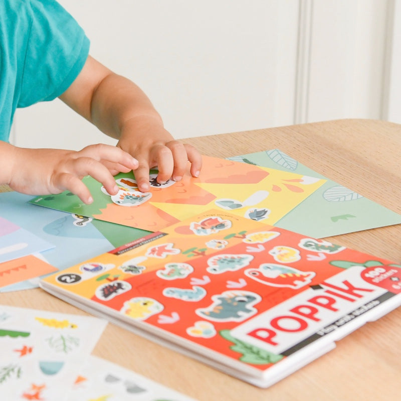 6 cards + 100 Baby Dinosaurs stickers