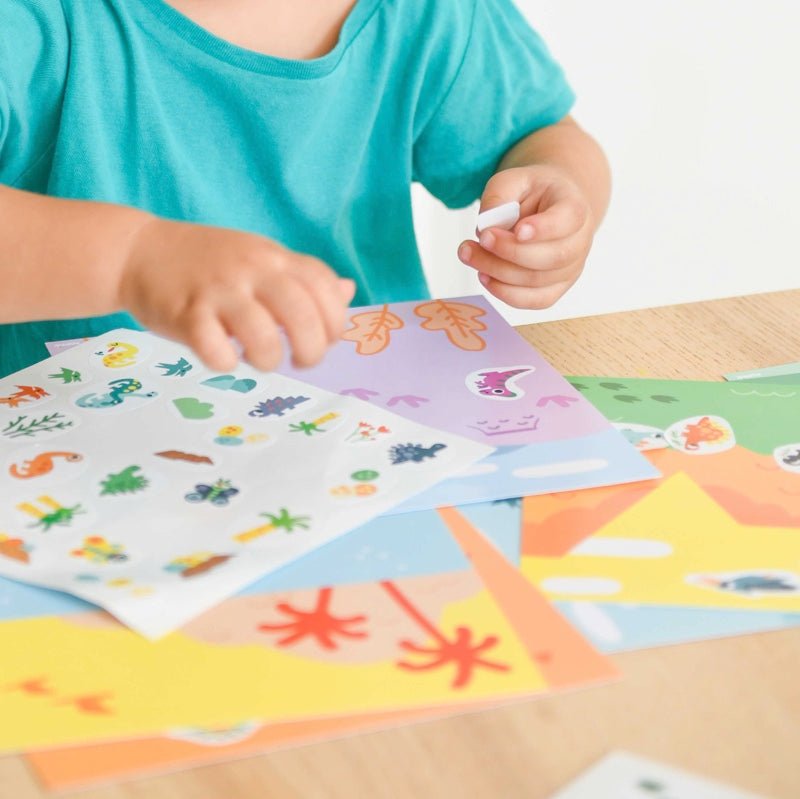 6 cards + 100 Baby Dinosaurs stickers