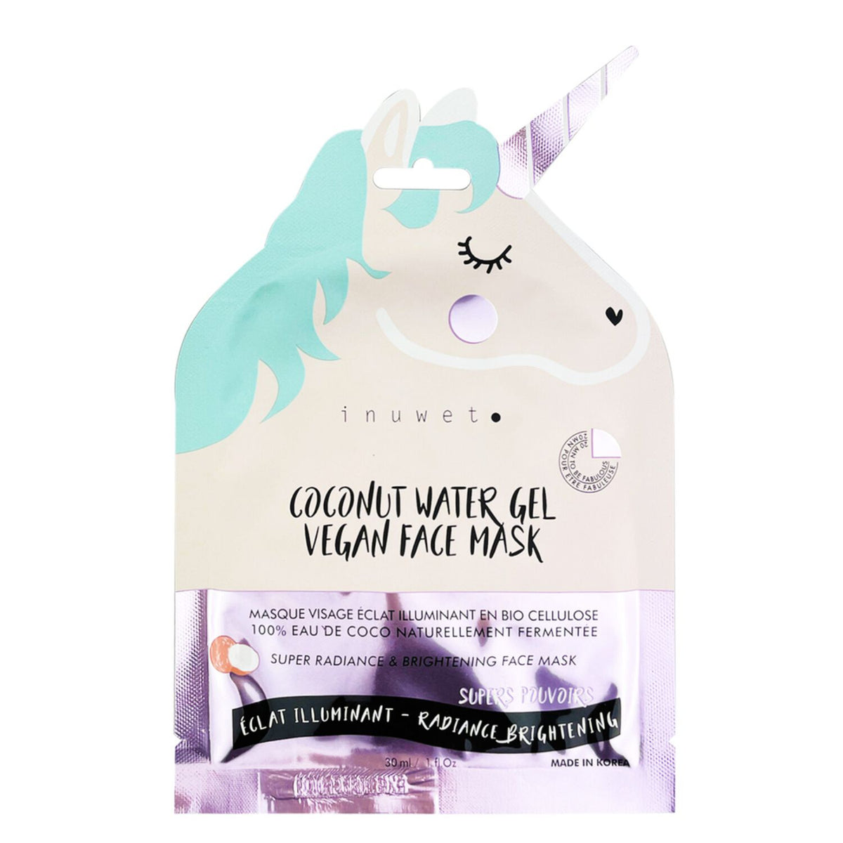Masque visage Supers Pouvoirs Éclat Inuwet