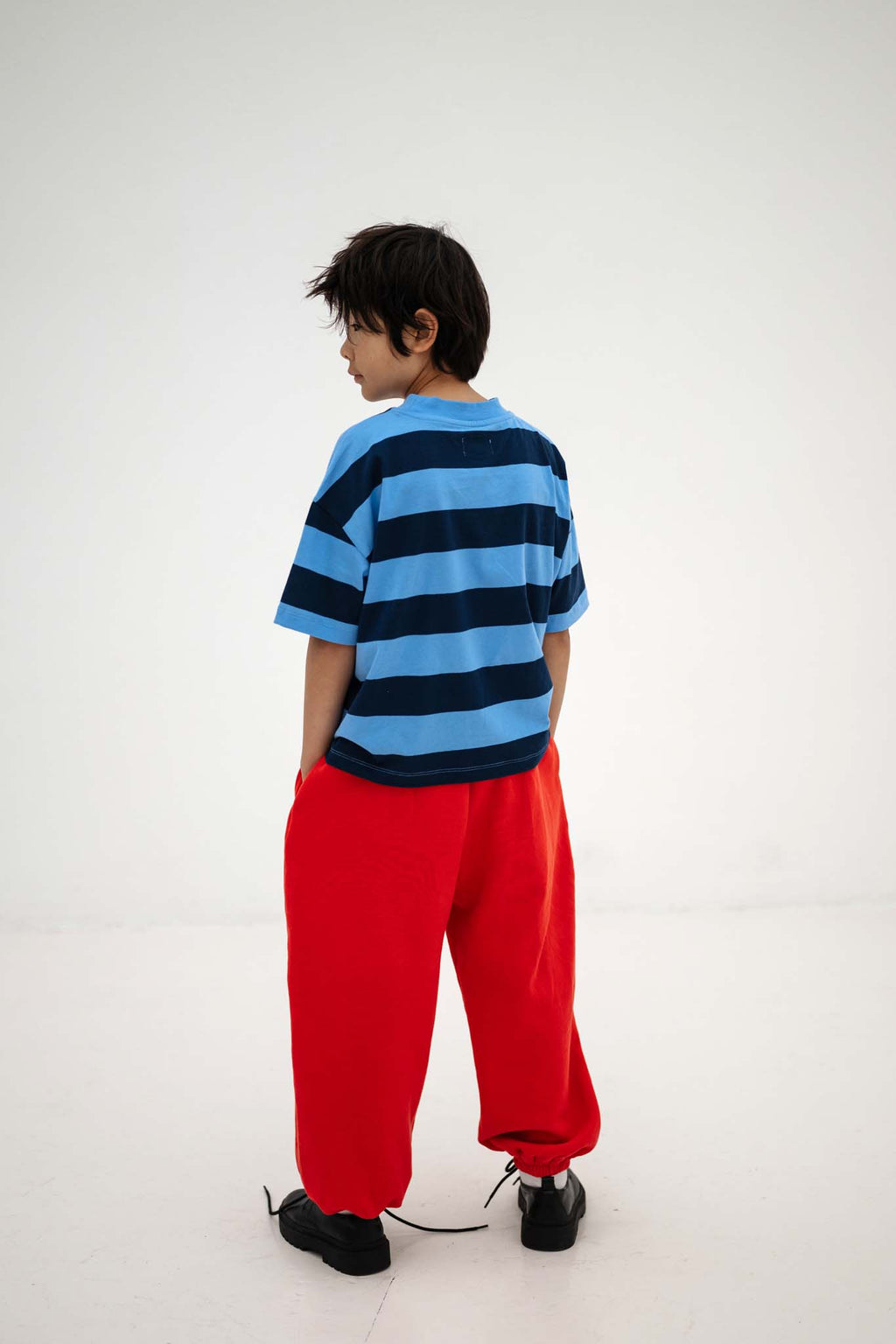 T-shirt Bleu à rayures Repose Ams pour enfant – vue 3