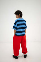 T-shirt Bleu à rayures Repose Ams pour enfant – vue 3