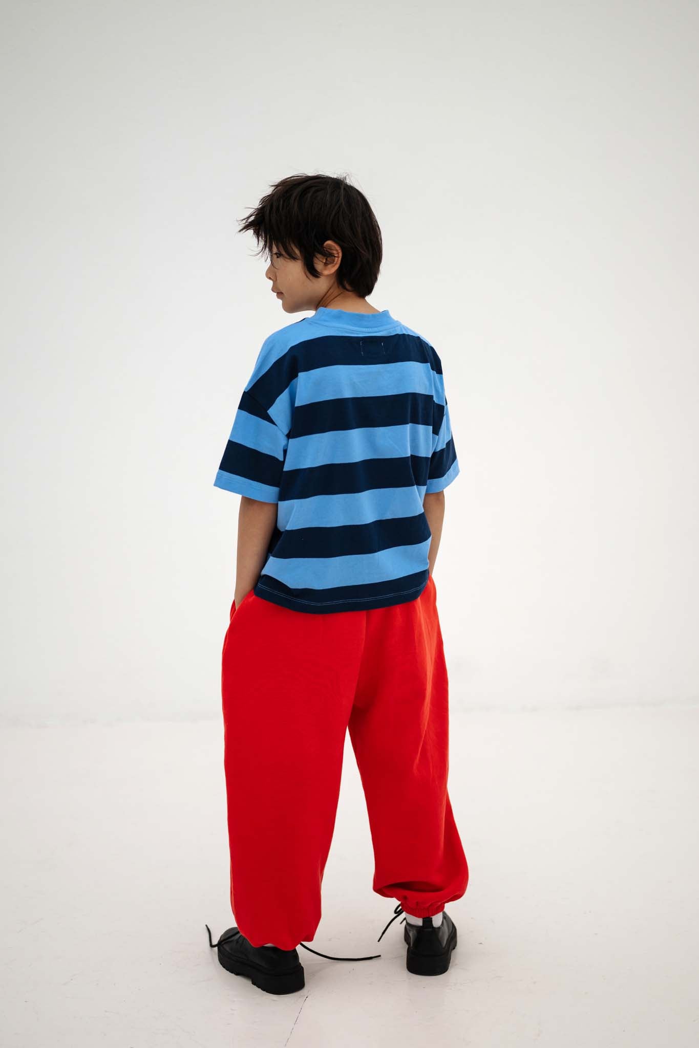 T-shirt Bleu à rayures Repose Ams pour enfant – vue 3