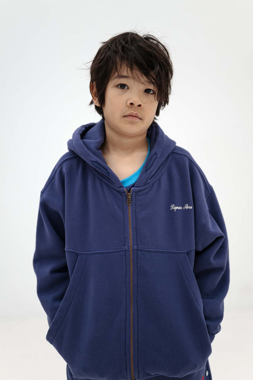 Blue Zip Hoodie