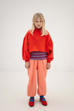 Red Cropped Heart Sweatshirt