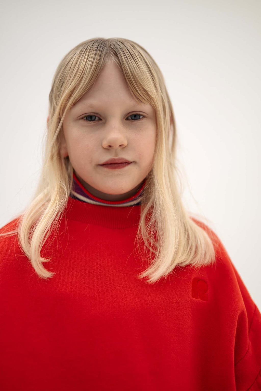 Red Cropped Heart Sweatshirt