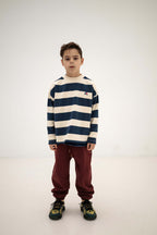 Sweat Boxy Bleu Rayé Repose Ams pour enfant – vue 2