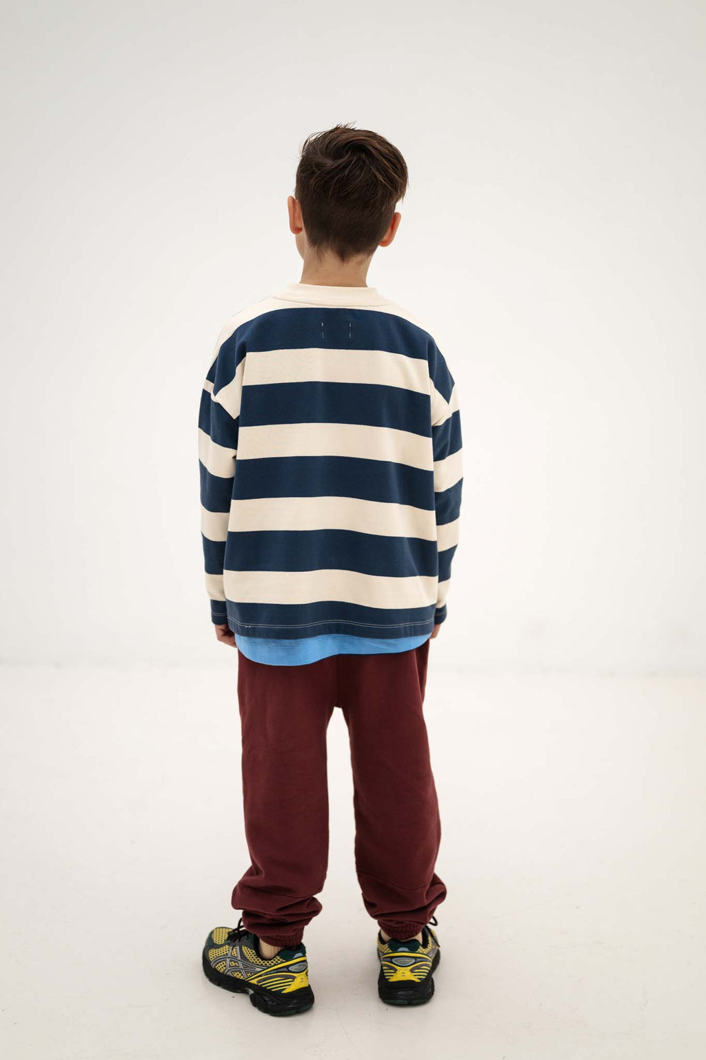 Sweat Boxy Bleu Rayé Repose Ams pour enfant – vue 6