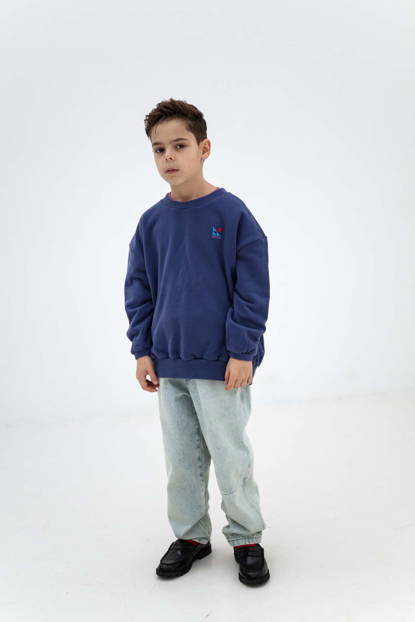 Blue Oversize Sweatshirt
