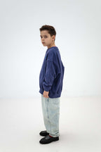 Blue Oversize Sweatshirt