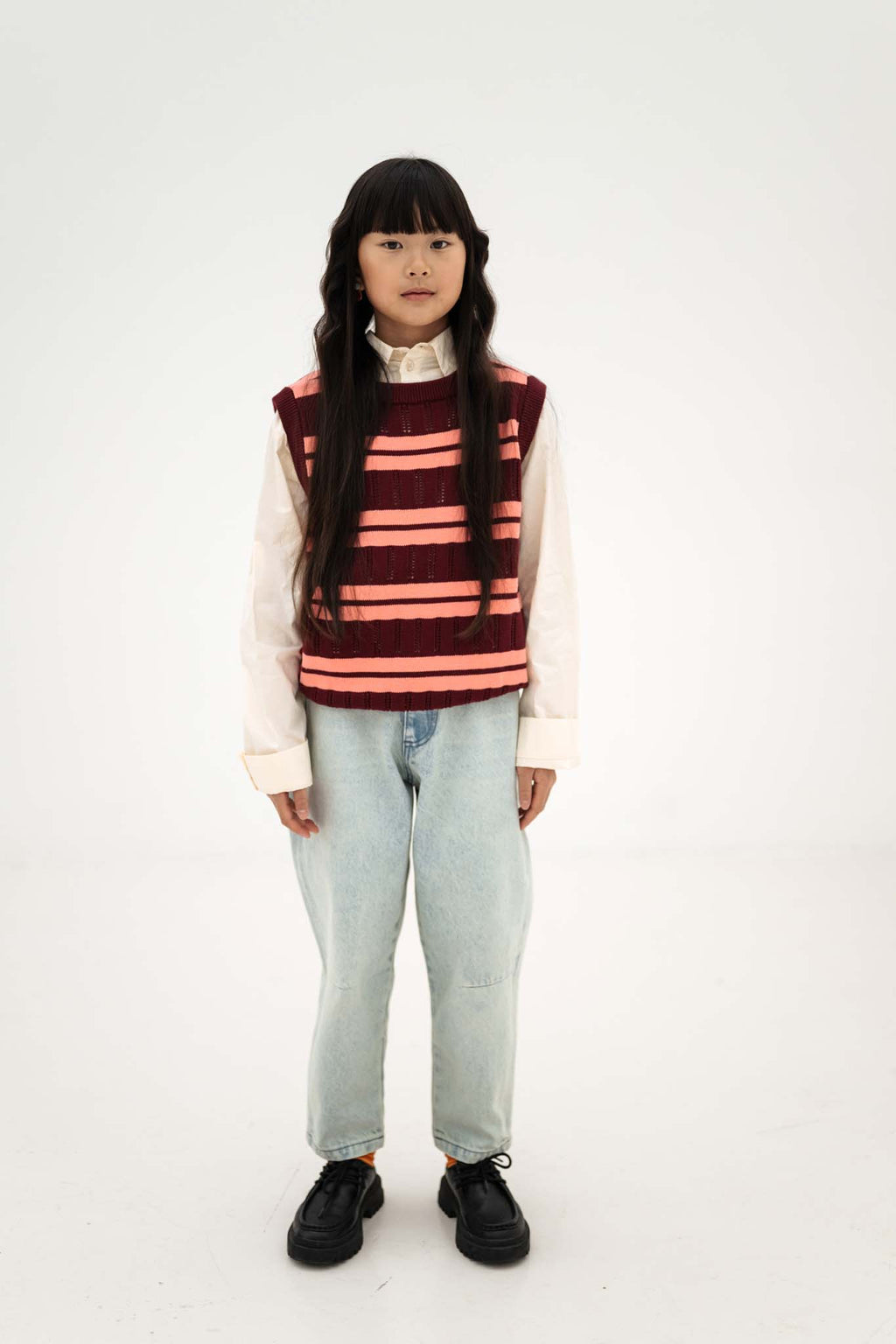 Blue Straight-Cut Trousers