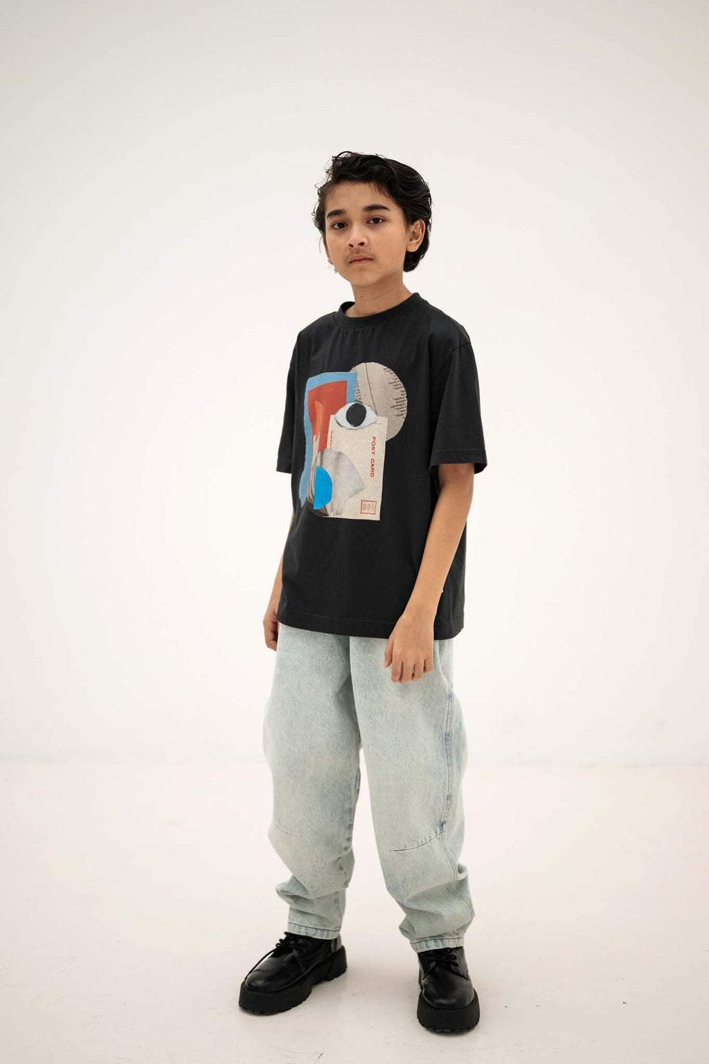 Blue Straight-Cut Trousers