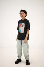 Blue Straight-Cut Trousers