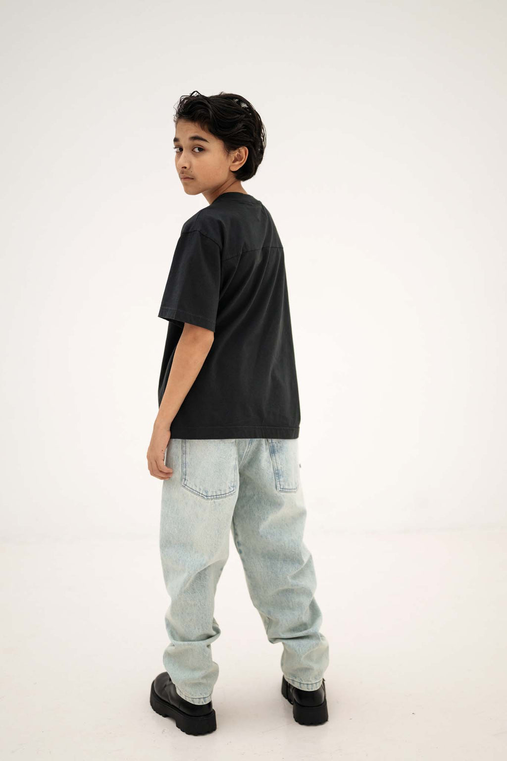Blue Straight-Cut Trousers