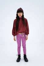 Purple Batwing-Sleeve Sweatshirt