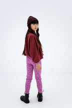 Purple Batwing-Sleeve Sweatshirt