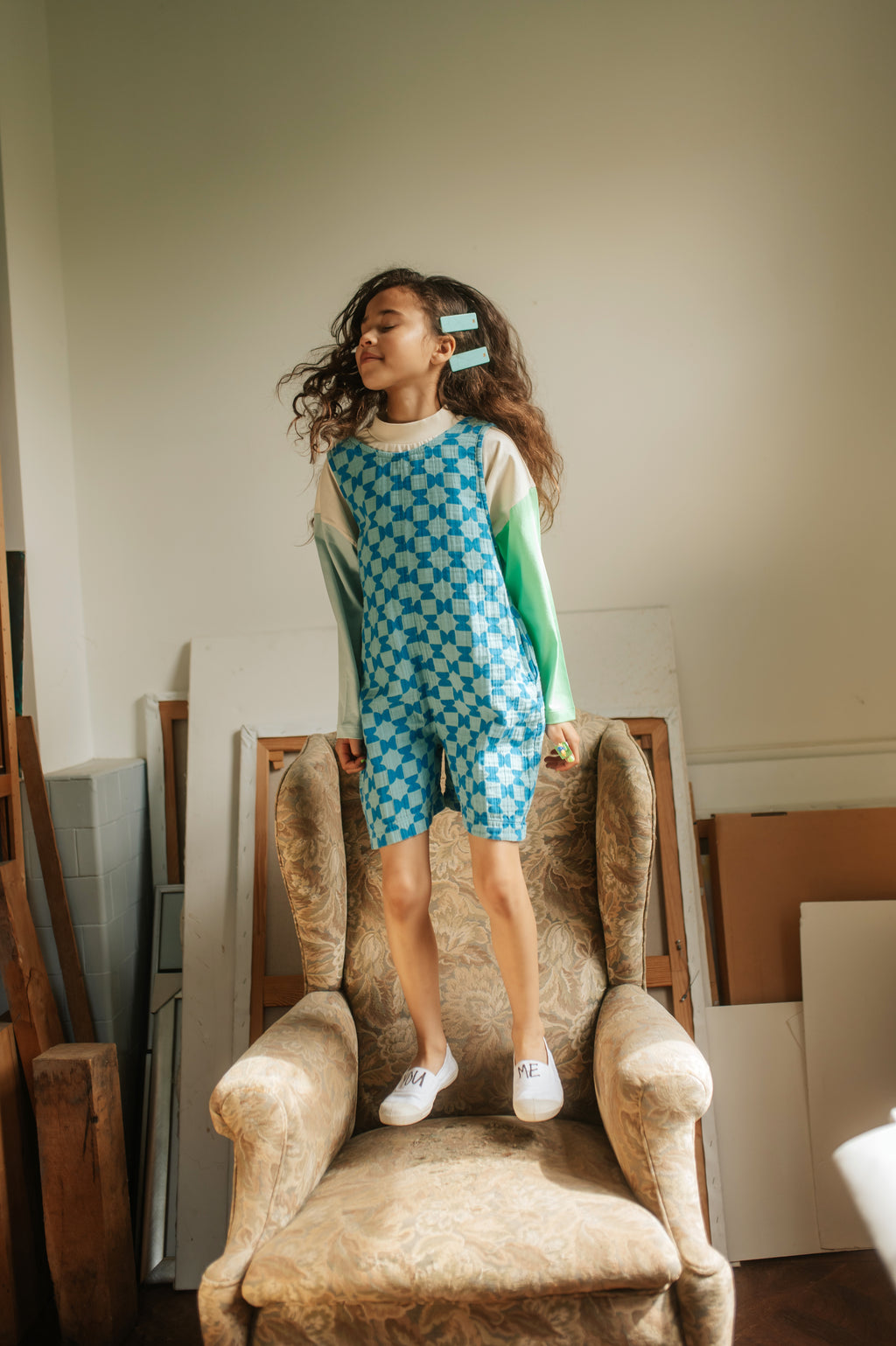 accessoires durables enfants repose ams pince à cheveux bleue