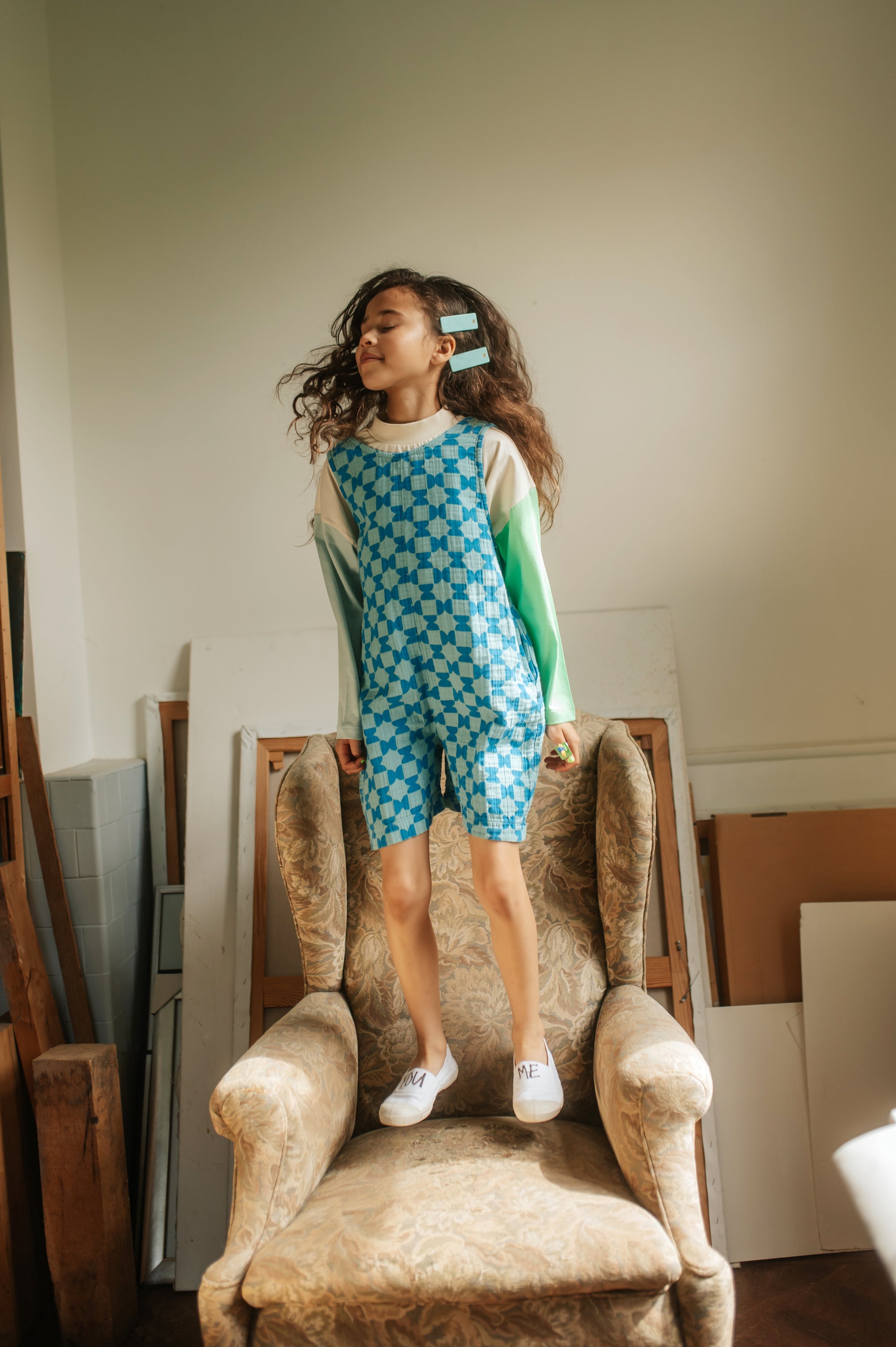 accessoires durables enfants repose ams pince à cheveux bleue