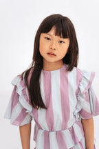 vetements durables enfants repose ams Blouse rayée à volants