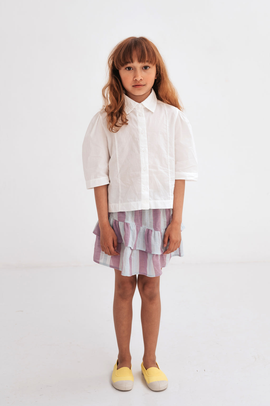 vetements durables enfants repos ams Jupe à volants rayée