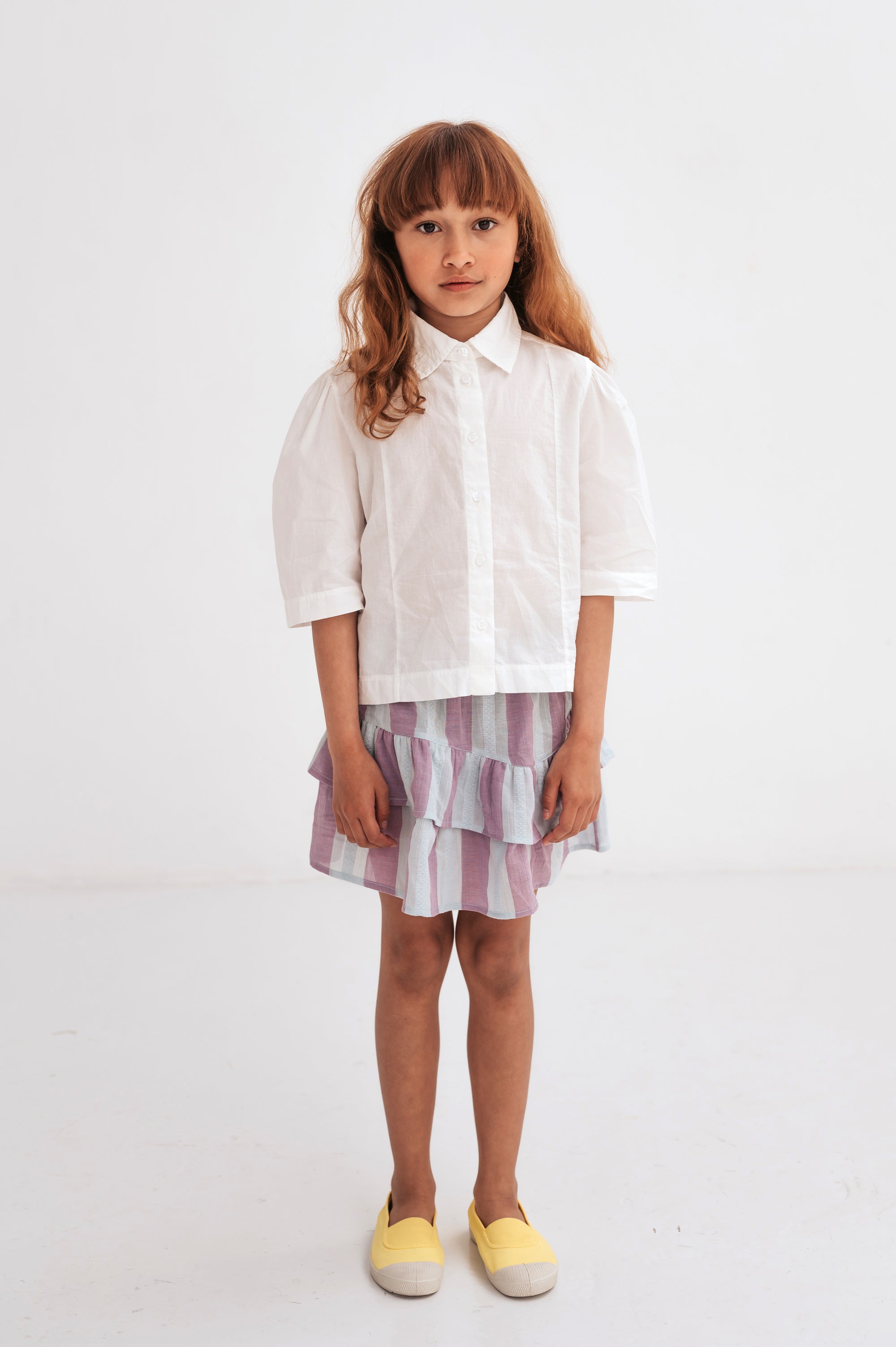 vetements durables enfants repos ams Jupe à volants rayée