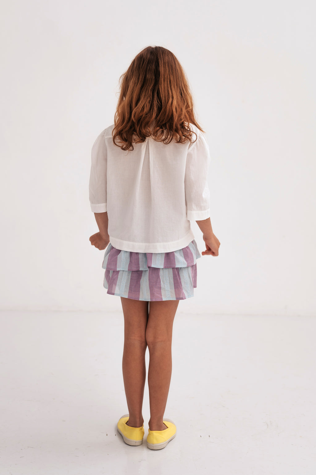 vetements durables enfants repos ams Jupe à volants rayée