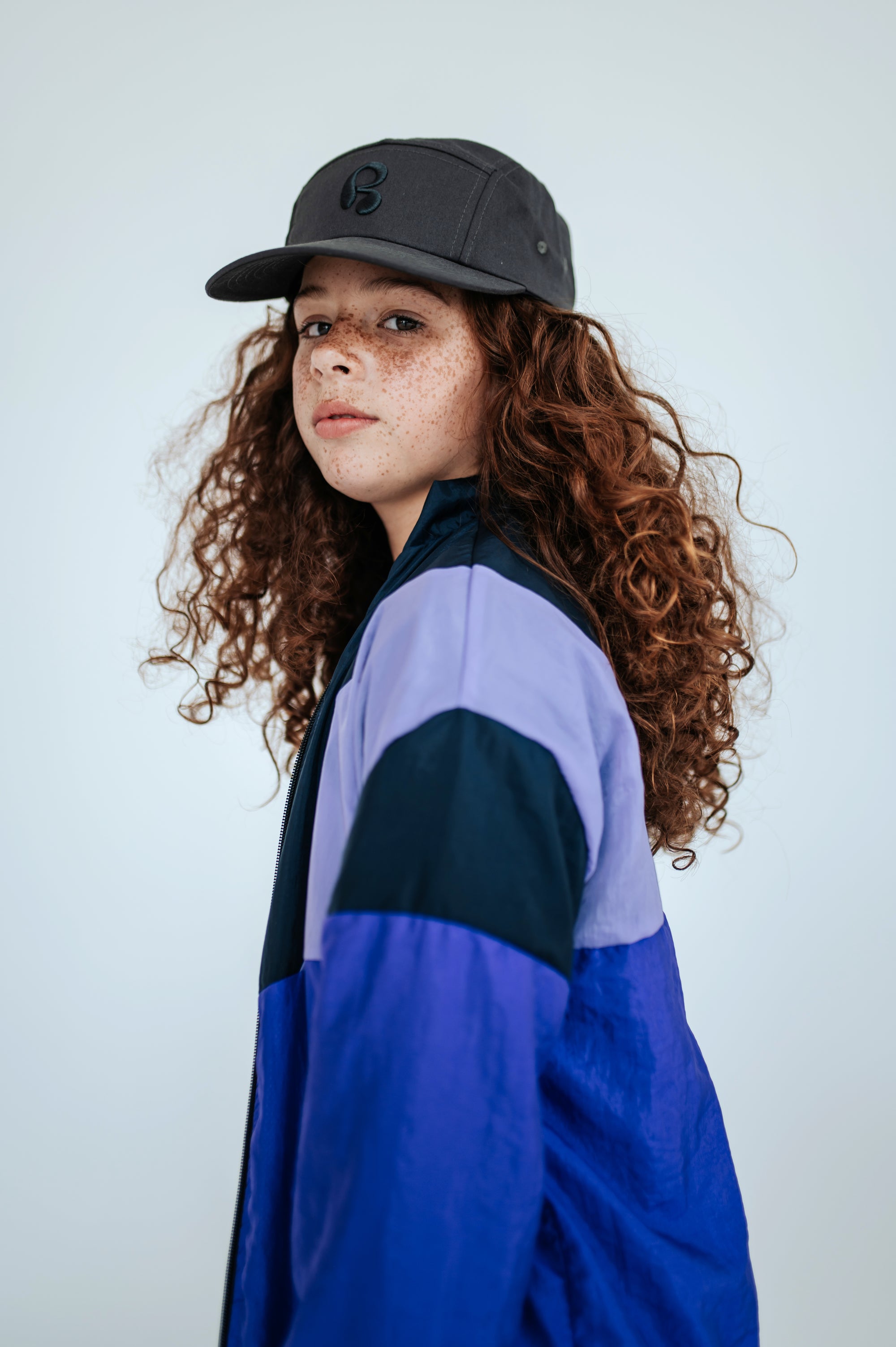 Purple and black jacket
