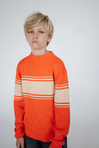 Pull en Maille Rayé rouge