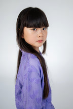 Blouse à Motifs Cœurs Violet