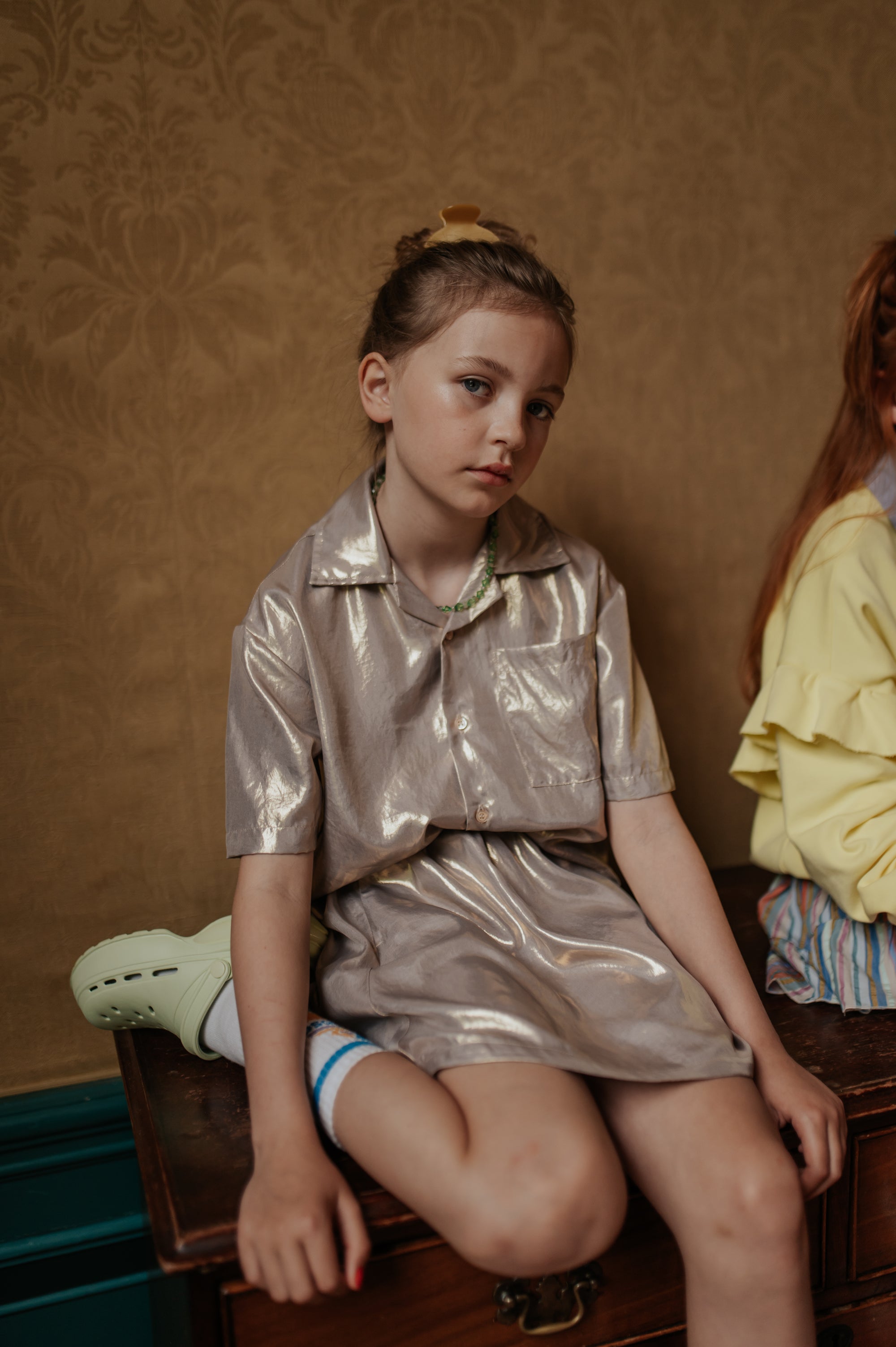 Gold metallic shirt