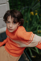 Pull en Maille Rayé rouge