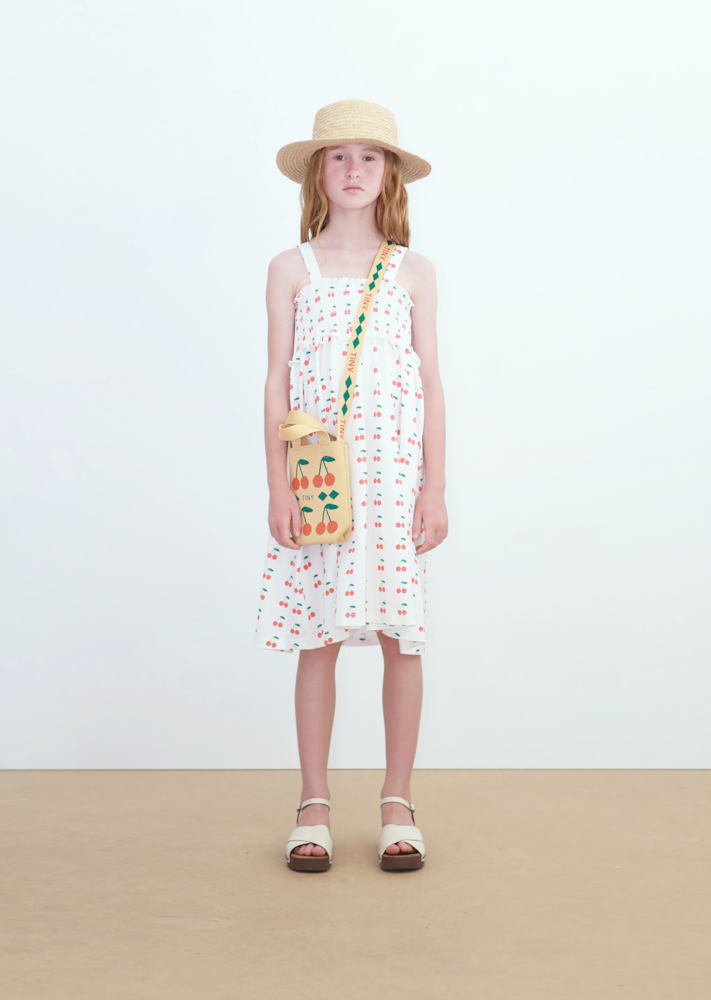 Robe à Bretelles à Imprimé Cerises