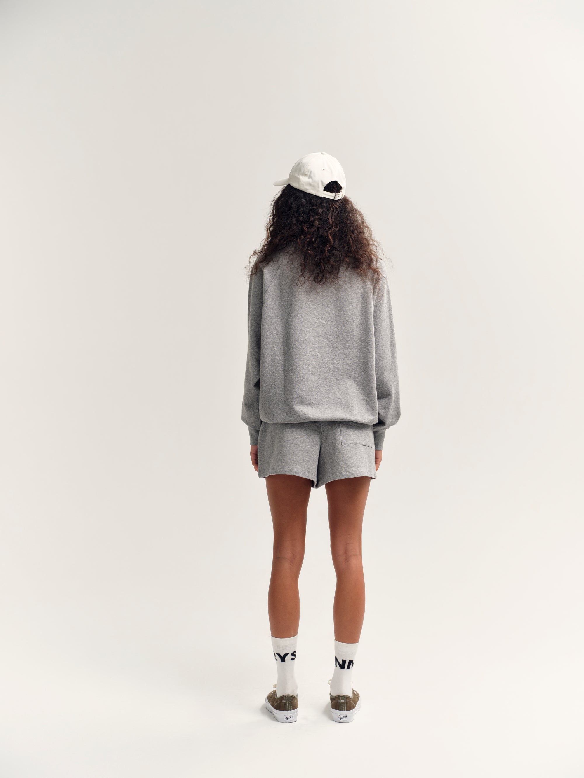Sweatshirt Raglan Grey Melange